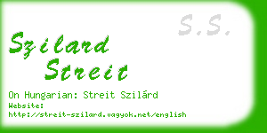 szilard streit business card